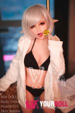 WM Dolls  Libby  140cm  Dカップ  #355 ノーマル肌  口を開いた型 エルフラブドール - 画像 (2)