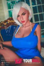 WM Dolls Alda 155cm  Lカップ  #336  ブラウン肌　ニプルファック可能 ラブ人形 - 画像 (2)