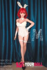 WM Dolls  頼世  140cm  Dカップ  #153 ノーマル肌  赤い髪姫 ラブドール - 画像 (15)