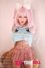 WM Dolls 莉音 142cm  Kカップ  #355 小麦色肌  等身大ドール ニプルファック可能 - 画像 (2)