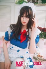 Bezlya Doll 蝶豆 155cm  良乳 シリコンヘッド＋TPEボディ 可愛いメイド服ラブドール - 画像 (13)