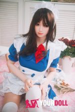 Bezlya Doll 蝶豆 155cm  良乳 シリコンヘッド＋TPEボディ 可愛いメイド服ラブドール - 画像 (11)