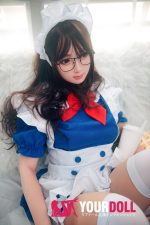 Bezlya Doll 蝶豆 155cm  良乳 シリコンヘッド＋TPEボディ 可愛いメイド服ラブドール - 画像 (6)
