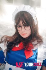 Bezlya Doll 蝶豆 155cm  良乳 シリコンヘッド＋TPEボディ 可愛いメイド服ラブドール - 画像 (5)