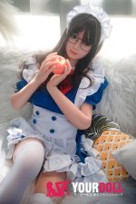 Bezlya Doll 蝶豆 155cm  良乳 シリコンヘッド＋TPEボディ 可愛いメイド服ラブドール - 画像 (8)