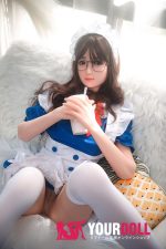 Bezlya Doll 蝶豆 155cm  良乳 シリコンヘッド＋TPEボディ 可愛いメイド服ラブドール - 画像 (9)