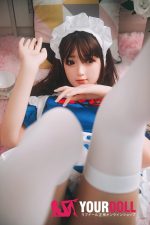 Bezlya Doll 蝶豆 155cm  良乳 シリコンヘッド＋TPEボディ 可愛いメイド服ラブドール - 画像 (15)