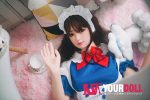 Bezlya Doll 蝶豆 155cm  良乳 シリコンヘッド＋TPEボディ 可愛いメイド服ラブドール - 画像 (16)