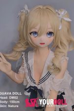 GUAVADOLL DM02 150cm Dカップ ノーマル肌 手描きメイク ビニール製のヘッド(PVC) 縦ロール 可愛い アニメドール - 画像 (2)