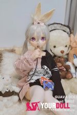 GUAVADOLL DM02 132cm AAカップ ノーマル肌 手描きメイク ビニール製のヘッド 愛嬌 癒し系 アニメドール - 画像 (3)
