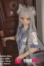 GUAVADOLL DM02 150cm Dカップ ノーマル肌 手描きメイク ビニール製のヘッド キュート アニメドール