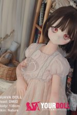 GUAVADOLL Mari DM02 138cm AAカップ ノーマル肌 手描きメイク ビニール製のヘッド 可愛い アニメドール - 画像 (3)