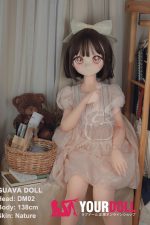 GUAVADOLL Mari DM02 138cm AAカップ ノーマル肌 手描きメイク ビニール製のヘッド 可愛い アニメドール - 画像 (4)