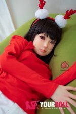 Momo 桃沢 H027-A 132cm  Aカップ  ノーマル肌 クリスマス  妊娠腹 顎機能付き  最新ラブドール - 画像 (3)