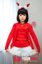 Momo 桃沢 H027-A 132cm  Aカップ  ノーマル肌 クリスマス  妊娠腹 顎機能付き  最新ラブドール - 画像 (17)