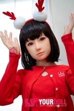 Momo 桃沢 H027-A 132cm  Aカップ  ノーマル肌 クリスマス  妊娠腹 顎機能付き  最新ラブドール - 画像 (12)