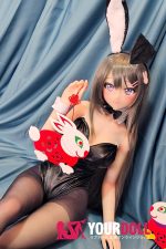 AotumeDoll #88ヘッド 155cm Cカップ  フルシリコン アダルト バニーガール先輩 アニメドール - 画像 (10)