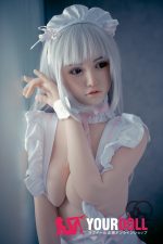 QQDOLLS Kiki 158cm Dカップ ノーマル肌 シリコン 銀髪メイド ラブドール - 画像 (6)