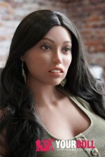 JiuShengDoll Gabriela #28  162cm Eカップ シリコンヘッド＋TPEボディ ダークブラウン肌 ラブドール 顎機能付き - 画像 (5)