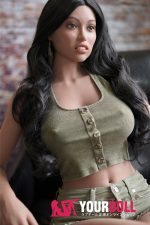 JiuShengDoll Gabriela #28  162cm Eカップ シリコンヘッド＋TPEボディ ダークブラウン肌 ラブドール 顎機能付き - 画像 (13)
