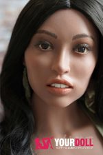JiuShengDoll Gabriela #28  162cm Eカップ シリコンヘッド＋TPEボディ ダークブラウン肌 ラブドール 顎機能付き - 画像 (9)