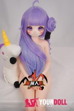 MOZU  ユニコーン (独角兽)  85cm 小胸 6kg 肌色＆瞳色＆ウィッグ＆メイク＆衣装は画像と同じ  ビニールヘッド+TPEボディ ラブドール - 画像 (9)