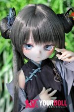 MOZU  非笑  85cm 小胸 6kg 肌色＆瞳色＆ウィッグ＆メイク＆衣装は画像と同じ  ビニールヘッド+TPEボディ ラブドール - 画像 (7)