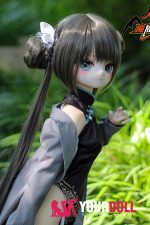 MOZU  非笑  85cm 小胸 6kg 肌色＆瞳色＆ウィッグ＆メイク＆衣装は画像と同じ  ビニールヘッド+TPEボディ ラブドール - 画像 (2)