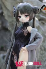MOZU  非笑  85cm 小胸 6kg 肌色＆瞳色＆ウィッグ＆メイク＆衣装は画像と同じ  ビニールヘッド+TPEボディ ラブドール - 画像 (6)