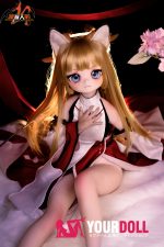 MOZU  きつねちゃん(小狐狸)  85cm 小胸 6kg 肌色＆瞳色＆ウィッグ＆メイク＆衣装は画像と同じ  ビニールヘッド+TPEボディ ラブドール - 画像 (4)