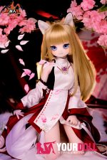MOZU  きつねちゃん(小狐狸)  85cm 小胸 6kg 肌色＆瞳色＆ウィッグ＆メイク＆衣装は画像と同じ  ビニールヘッド+TPEボディ ラブドール - 画像 (6)