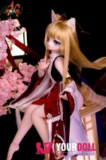 MOZU  きつねちゃん(小狐狸)  85cm 小胸 6kg 肌色＆瞳色＆ウィッグ＆メイク＆衣装は画像と同じ  ビニールヘッド+TPEボディ ラブドール - 画像 (7)