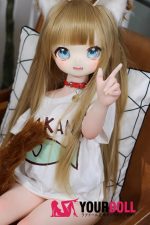 MOZU 黄豆 121cm 小胸 14.7kg 肌色＆瞳色＆ウィッグ＆メイク＆衣装は画像と同じ  ビニールヘッド+TPEボディ ラブドール - 画像 (7)