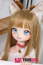 MOZU 黄豆 121cm 小胸 14.7kg 肌色＆瞳色＆ウィッグ＆メイク＆衣装は画像と同じ  ビニールヘッド+TPEボディ ラブドール - 画像 (4)