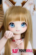 MOZU 黄豆 121cm 小胸 14.7kg 肌色＆瞳色＆ウィッグ＆メイク＆衣装は画像と同じ  ビニールヘッド+TPEボディ ラブドール - 画像 (2)