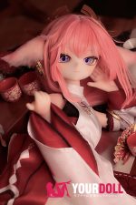 MOZU きつねちゃん(小狐狸) 2.0 85cm 小胸 6kg 肌色＆瞳色＆ウィッグ＆メイク＆衣装は画像と同じ  ビニールヘッド+TPEボディ ラブドール - 画像 (4)