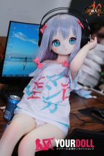 MOZU 和泉纱雾 小胸 121cm 14.7kg 肌色＆瞳色＆ウィッグ＆メイク＆衣装は画像と同じ ビニールヘッド+TPEボディ ラブドール - 画像 (6)
