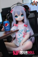 MOZU 和泉纱雾 小胸 121cm 14.7kg 肌色＆瞳色＆ウィッグ＆メイク＆衣装は画像と同じ ビニールヘッド+TPEボディ ラブドール - 画像 (13)