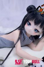 MOZU 非笑 85cm 小胸 6kg 肌色＆瞳色＆ウィッグ＆メイク＆衣装は画像と同じ  ビニールヘッド+TPEボディ ラブドール - 画像 (11)