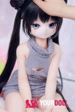 MOZU 非笑 85cm 小胸 6kg 肌色＆瞳色＆ウィッグ＆メイク＆衣装は画像と同じ  ビニールヘッド+TPEボディ ラブドール - 画像 (5)