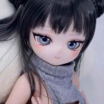 MOZU 非笑 85cm 小胸 6kg 肌色＆瞳色＆ウィッグ＆メイク＆衣装は画像と同じ  ビニールヘッド+TPEボディ ラブドール