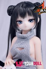 MOZU 非笑 85cm 小胸 6kg 肌色＆瞳色＆ウィッグ＆メイク＆衣装は画像と同じ  ビニールヘッド+TPEボディ ラブドール - 画像 (2)