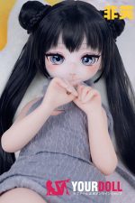 MOZU 非笑 85cm 小胸 6kg 肌色＆瞳色＆ウィッグ＆メイク＆衣装は画像と同じ  ビニールヘッド+TPEボディ ラブドール - 画像 (3)