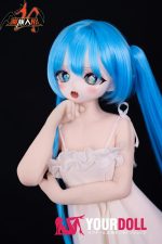 MOZU 芙芙 85cm 小胸 6kg 3Dの口と一体式の舌内蔵 肌色＆瞳色＆ウィッグ＆メイク＆衣装は画像と同じ  ビニールヘッド+TPEボディエルフ ラブドール - 画像 (6)