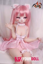 MOZU  愛莉  85cm 大胸 6kg 肌色＆瞳色＆ウィッグ＆メイク＆衣装は画像と同じ  ビニールヘッド+TPEボディ ラブドール - 画像 (3)