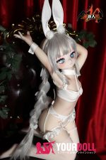 MOZU 白兔 85cm 小胸 6kg 肌色＆瞳色＆ウィッグ＆メイク＆衣装は画像と同じ ビニールヘッド+TPEボディ ラブドール - 画像 (2)