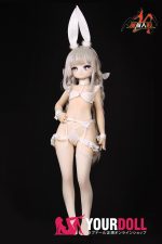 MOZU 白兔 85cm 小胸 6kg 肌色＆瞳色＆ウィッグ＆メイク＆衣装は画像と同じ ビニールヘッド+TPEボディ ラブドール - 画像 (5)