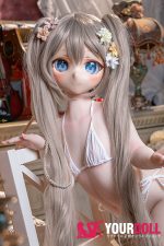 GUAVADOLL DM02 136cm AAカップ ノーマル肌 手描きメイク ビニール製のヘッド キュート アニメドール - 画像 (2)