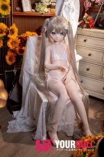 GUAVADOLL DM02 136cm AAカップ ノーマル肌 手描きメイク ビニール製のヘッド キュート アニメドール - 画像 (4)