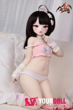MOZU  美夜  85cm 小胸 6kg 肌色＆瞳色＆ウィッグ＆メイク＆衣装は画像と同じ  ビニールヘッド+TPEボディ 可愛いラブドール - 画像 (4)